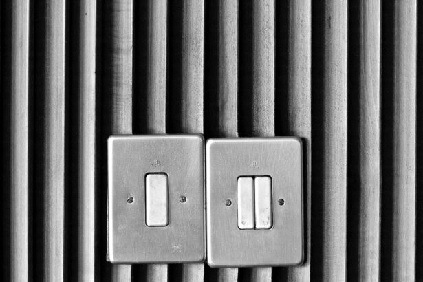 two gray switch panels